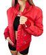 Chanel Sport Vintage 06a Coco Mark Logo Puffer Jacket #38 Zip Snap Red Rankab