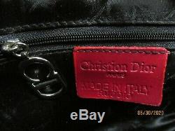CHRISTIAN DIOR Saddle Vintage Burgundy (Red) Hand Bag/Silver-tone Hardware