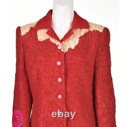 CHRISTIAN LACROIX Vintage Red Embellished Jacket SIZE FR40 US 8 M