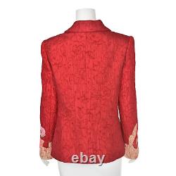 CHRISTIAN LACROIX Vintage Red Embellished Jacket SIZE FR40 US 8 M