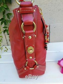 COACH Carly Large Hobo Shoulder Handbag red 10616 vintage purse satchel bag