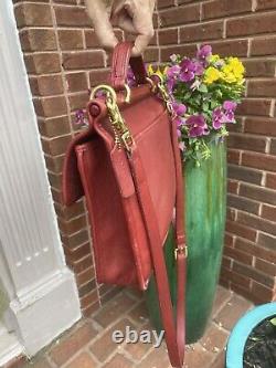 COACH Vintage Red Willis Crossbody Top Handle Satchel Shoulder Bag Purse 9927