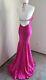 Cache Vintage Pink Evening Gown Size 2 Wedding Prom Red Carpet Rhinestone Beauty