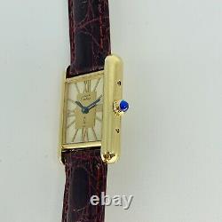 Cartier Must De Cartier Vintage Watch Vermeil Tank Quartz Watch