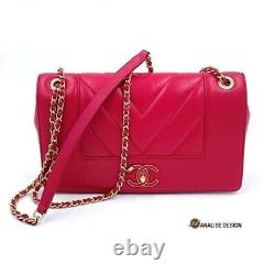 Chanel Mademoiselle Vintage Red Calfskin Crossbody withAuthenticity Cert