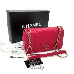 Chanel Mademoiselle Vintage Red Calfskin Crossbody withAuthenticity Cert
