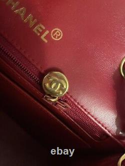 Chanel Vintage Cherry Red Diana Flap Bag