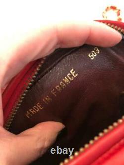 Chanel Vintage Red Oval Tassel Bag
