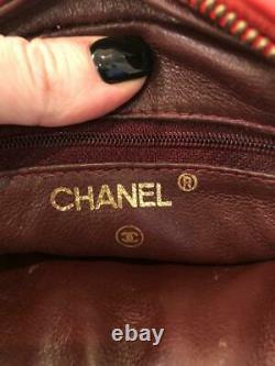 Chanel Vintage Red Oval Tassel Bag