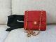 Chanel Vintage True Red Suede Gold Chain Mini Bag