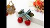 Charm Retro Vintage Women Red Cherry Bow Hair Clip For Girls Hair Accessory