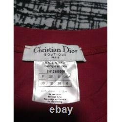 Christian Dior Galliano Vintage J'adore Dior Tank Top Red Size 6 Authentic