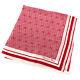 Christian Dior Honey Combo Silk Scarf Wraps Red White Vintage Authentic #aa523 M