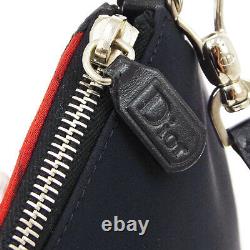 Christian Dior Saddle beads Spangle Hand Bag Red Black Satin VTG 05282