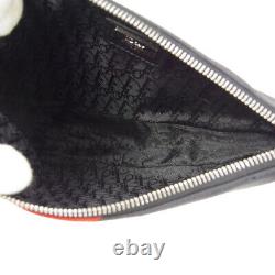 Christian Dior Saddle beads Spangle Hand Bag Red Black Satin VTG 05282