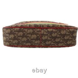 Christian Dior Trotter Shoulder Bag Brown PVC Canvas Leather Vintage Auth #AB226