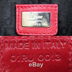Christian Dior Victim Crystal Saddle Bag Canvas Vintage Italy Authentic #AB462 O