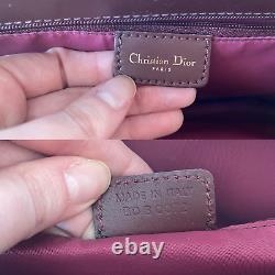 Christian Dior Vintage Double Pocket Red Oblique Jacquard Monogram Tote Bag