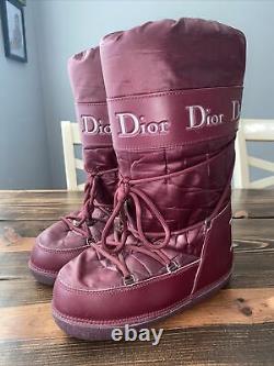 Christian Dior Vintage Moon Boots Women's Sz 38 -40 US Size 7 9 Rare