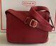 Coach Sonoma Vintage Natural Red Pebble Leather Small Flap Bag 4929