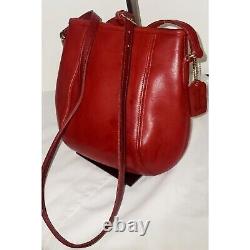 Coach USA 9990 Vintage Red Leather Framed Small Crossbody Pouch