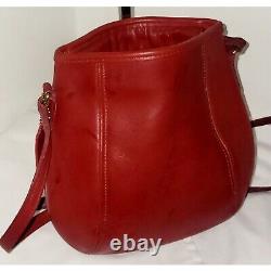 Coach USA 9990 Vintage Red Leather Framed Small Crossbody Pouch