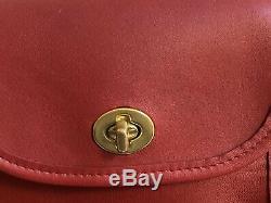 Coach Vintage Emmie Red Leather Crossbody Shoulder Bag 9018 Euc