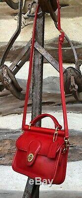 Coach Vintage Mini Willis Winnie in Red #9023 Mint Condition (Made in USA)