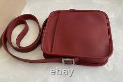 Coach Vintage Red Leather Camera Crossbody Shoulder Bag 9817