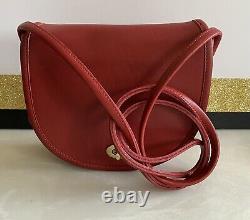 Coach Vintage Red Leather Mini Bag Crossbody 1980's Bag 9825