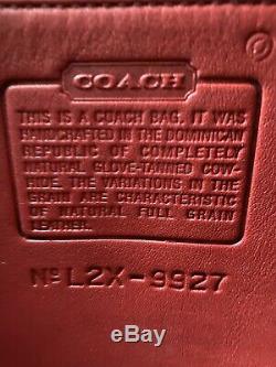 Coach Vintage Willis Red Brass Crossbody Shoulder Satchel Bag 9927