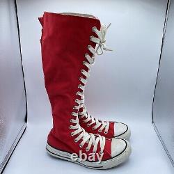 Converse Chuck Taylor Knee High Shoes Sneakers Red Womens Size 7 Vintage Y2K