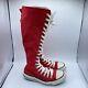 Converse Chuck Taylor Knee High Shoes Sneakers Red Womens Size 7 Vintage Y2k
