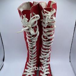 Converse Chuck Taylor Knee High Shoes Sneakers Red Womens Size 7 Vintage Y2K