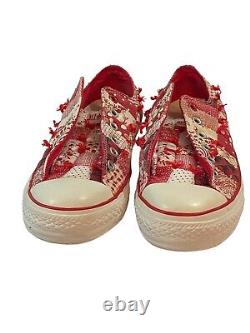 Converse Vintage RED All Star Low Top Shoes Mens 8 Womens 10 Limited Edition