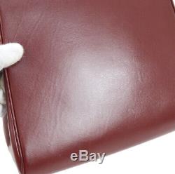 DELVAUX Le Brillant Hand Bag Red Leather Belgium Vintage GHW NR13980k