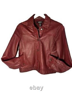 DKNY Burnt Red 100% Leather Jacket Vintage Sz 4 Excellent Condition? Beautiful