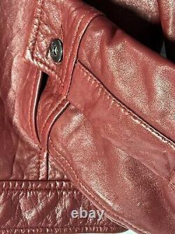DKNY Burnt Red 100% Leather Jacket Vintage Sz 4 Excellent Condition? Beautiful
