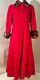 Dramatic Vintage Red Wool Womens Maxi Coat Christmas Cosplay Victorian 8 Sm Med