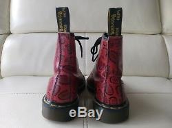 Doc Dr. Martens Boots Red Soles Imprint Made In England Rare Vintage 6uk Usw8m7