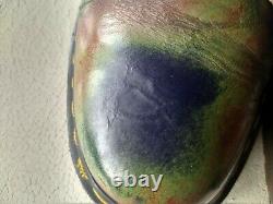Doc Dr. Martens Red Green Blue Rub-off Boots Made In England Vintage Rare 7uk