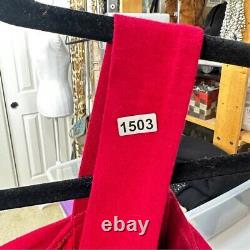 Donna Karan Black Label Vintage $1695 Red Knit Bodycon Formal Ruched Dress -MED