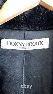 Donnybrook 1980s Vintage Faux Fur Coat Jacket Red Black Oversized Large Rare