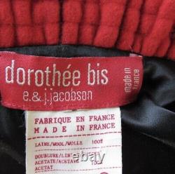 Dorothée Bis Jacket Vintage Red Wool Coat Made in France