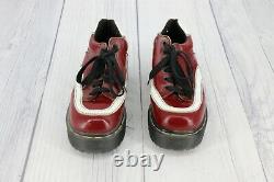 Dr Martens Womens Vintage Lace Up Leather Low Top Boots US 6 Red White Retro