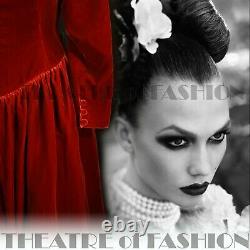 Dress Velvet Corset Victorian Vintage Red 10 12 14 Ballgown Masquerade Vamp