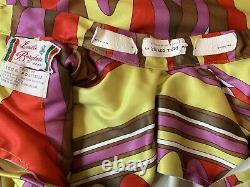 EMILIO BORGHESE Womens Dress Italy Psychedelic Sleeveless Vtg MCM Multicolor