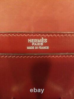 ESTATE FIND! Vintage Hermes Buckle Flap Maroon Leather shoulder bag circa 2000
