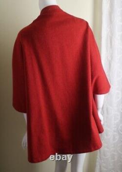 Estate Ein WFllodell Red Vintage Austria Sz 36 4 6 S RED Poncho Jacket Coat
