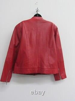 Excelled Vintage Leather Jacket Buttoned Wrap Closure with Pants Size L